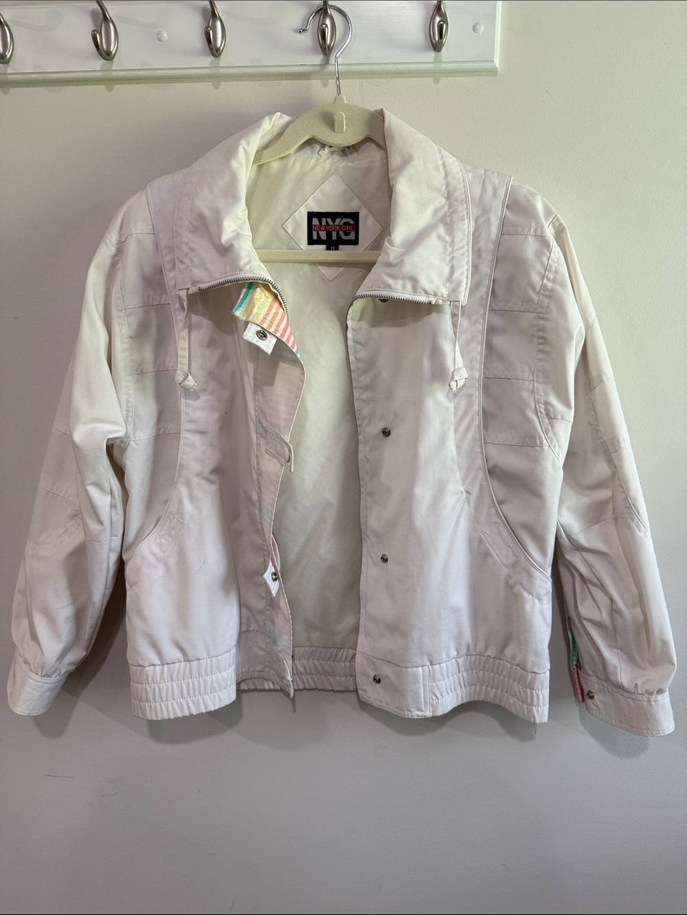 Vintage NYC White 90s Lightweight Women's Boat Jacket